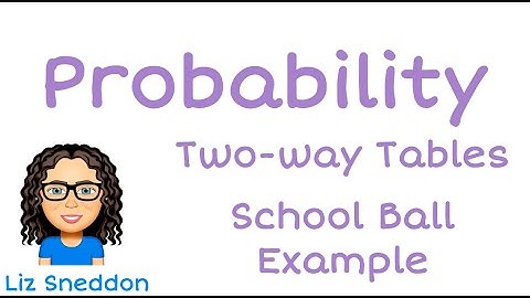Probability: two way tables, school ball example