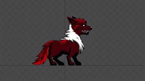 Red Wolf Sprites | Spine 2D Animation | Game Asset Character