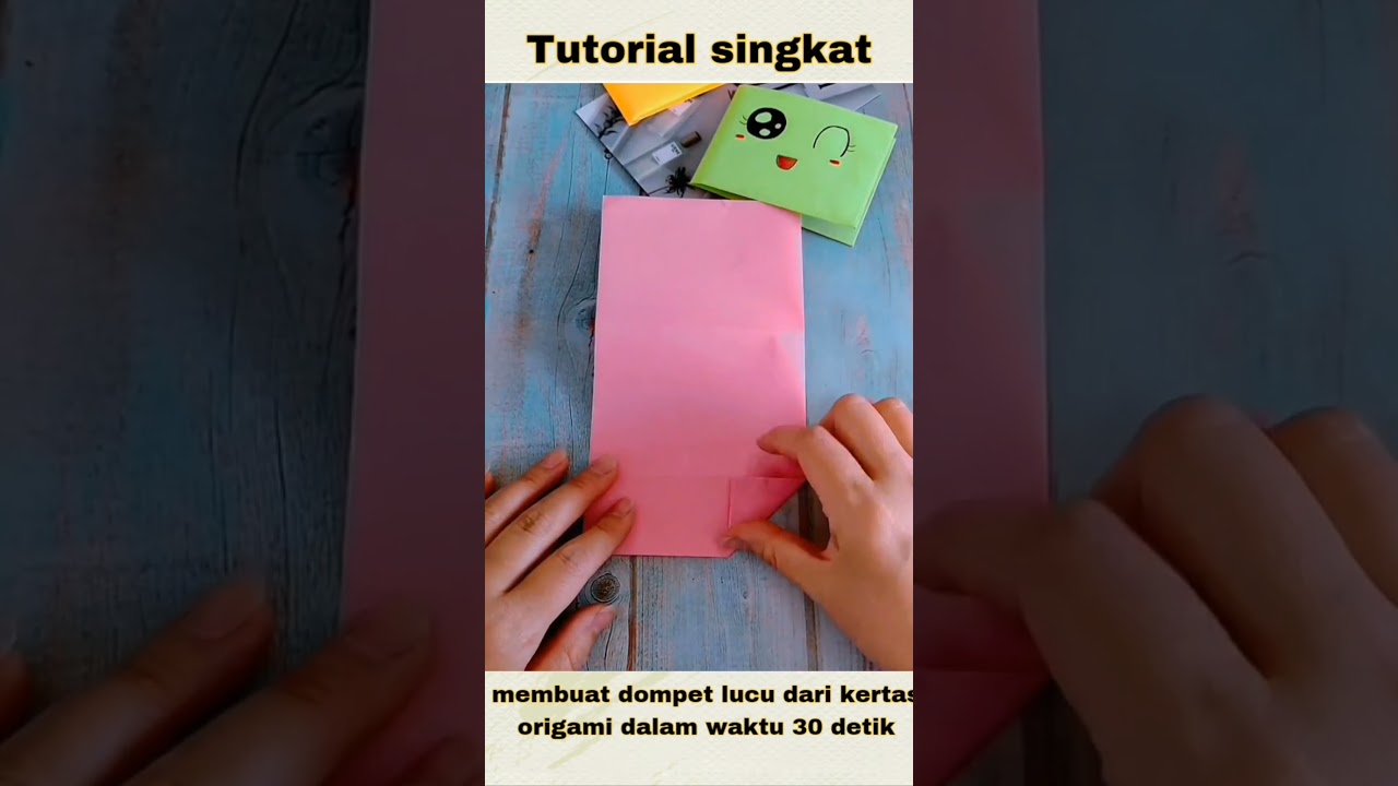 Membuat dompet lucu dari kertas origami untuk pemula dalam waktu 30 detik