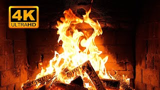 Cozy Fireplace 4K 12 Hours. Fireplace With Crackling Fire Sounds. Fireplace Ambience