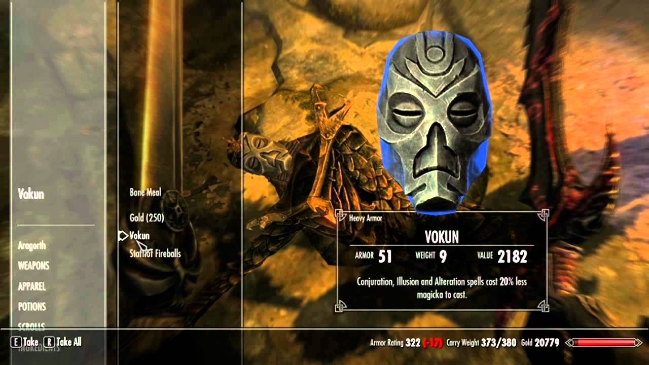 Fader fage millimeter Udvalg Skyrim How To Get The Vokun (Dragon Priest Mask) - YouTube