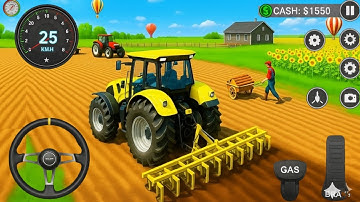 Real Tractor Farming Simulator 3D – Modern Tractor Driver Game – Android Gameplay