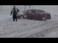 12-29-2020 Omaha, NE - Snowplows Struggle to Clear Roads - Cars Crash into Snowbanks