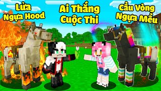 MỀU SỞ HỮU CHÚ NGỰA THIÊN THẦN ĐẤU VỚI CON NGỰA ÁC QUỶ CỦA REDHOOD TRONG MCPE*REDHOOD THI ĐUA NGỰA screenshot 1