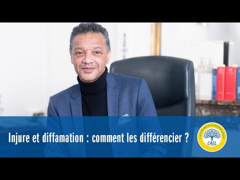 Vidéo: Différence Entre La Diffamation Et La Diffamation