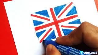 How to draw the flag of the United Kingdom