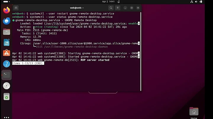 Windows Remote Connection to Ubuntu 23 Gnome Desktop