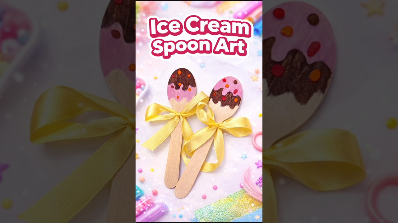 Ice Cream Spoon Art 🍦 | Easy DIY Craft 