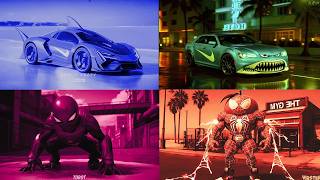 BLUE ORCA CAR🆚GREEN SHARK SEDANPURPLE TOROT SPIDER 🆚RED POWER SPIDERCRAZY BRAINROT Tiles Hop EDM