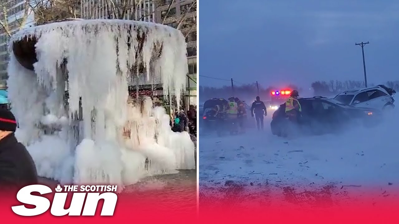 Blizzard conditions across America as bomb cyclone causes coldest Christmas ever