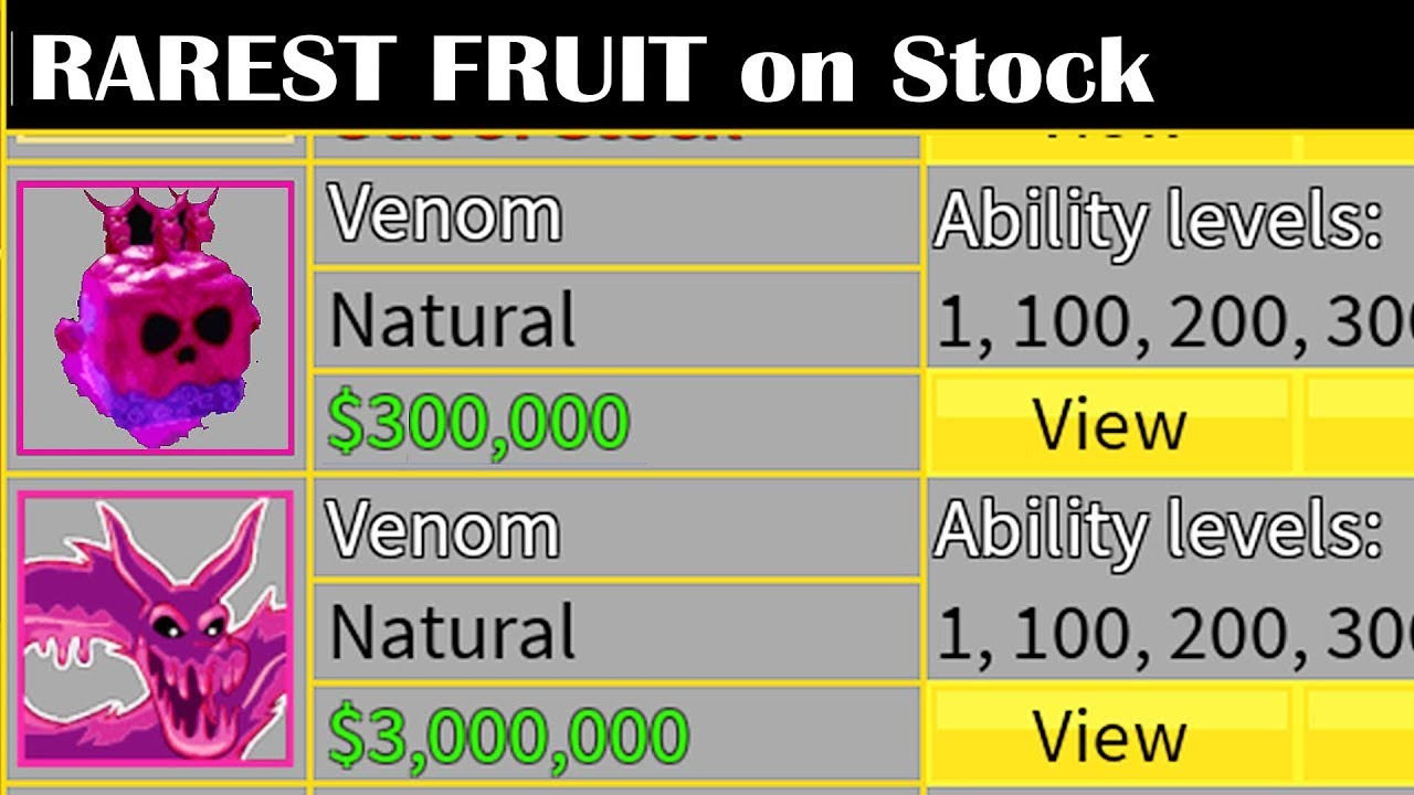 Venom is in stock : r/bloxfruits