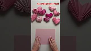 how to make an accordion flower heart ♥️ #shorts #origami #creative #complexorigami #actionorigami