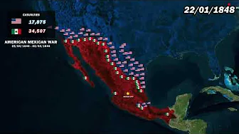 American-Mexico War Explained with Maps and 3D Animation