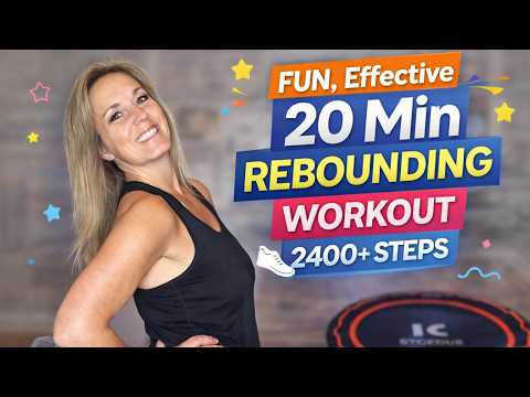 20 Minute Rebounder Workout (2400+ Steps!) | Low Impact Cardio & Gentle Toning