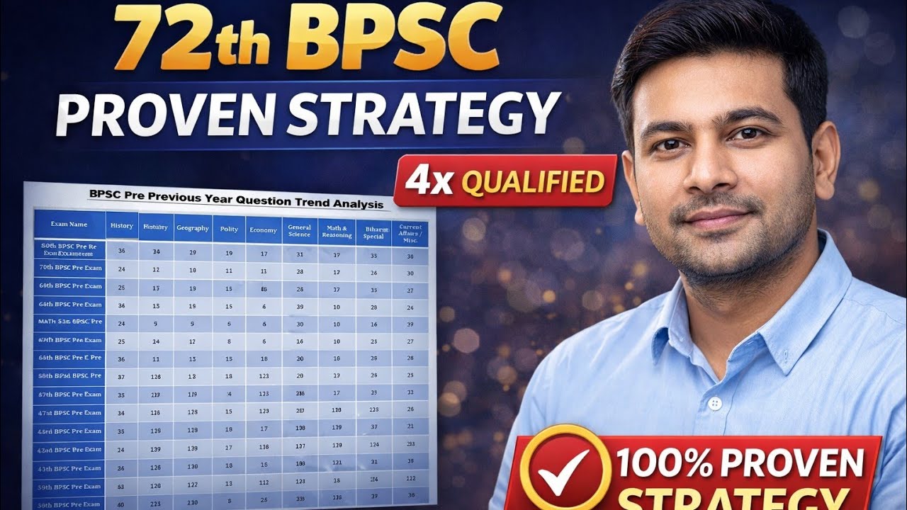 72th BPSC Preparation Strategy 2026 | Complete Plan by Ashok Daksh (Prelims Qualified 4 Times)