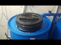 Install lid on 55 gallon plastic barrel