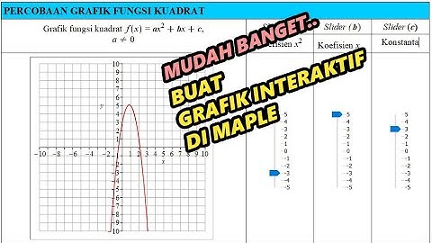 Membuat grafik interaktif menggunakan Slider dan Plot di Maple