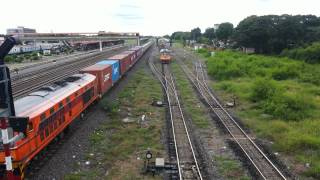 The ordinary train No.233 - 4103 & The special rails train No.1243 - 4005