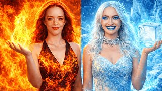 NOWY 123 GO! CHALLENGE METAMORFOZA POKOJU OGNIA VS LODU🔥❄️Gorąca kontra Zimna Ekstremalna Przemiana