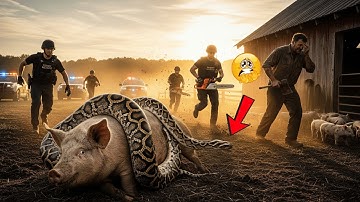 FEARLESS RESCUE TEAM in epic battle with GIANT PYTON to save INNOCENT PIG