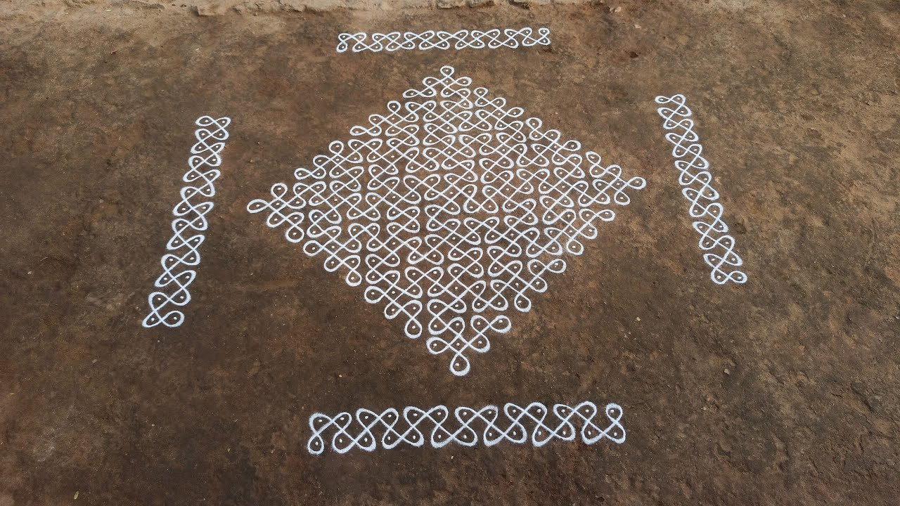 Margazhi kolam series | 21 dots grand big sikku kolam | border kambi kolam | SathyaSelva Arts