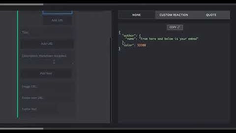 How to send embeds with Nadeko discord bot