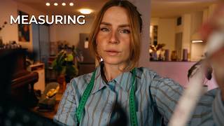 ASMR Body MEASURING & Suit Fitting Fabric Sounds | soft spoken, personal attention screenshot 1