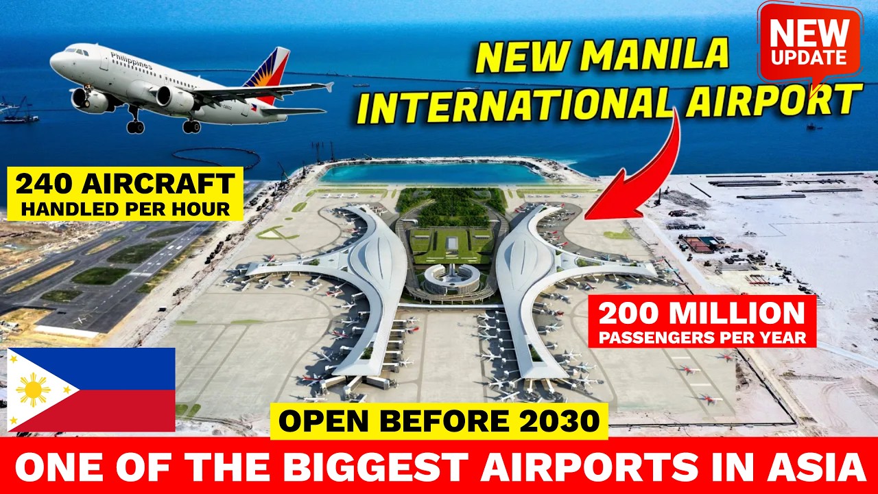 Philippines' New Manila International Airport: One of Asia's BIGGEST Airports Opens by 2030