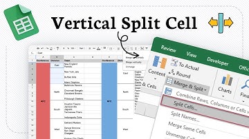 How to split a cell vertically in Google Sheets