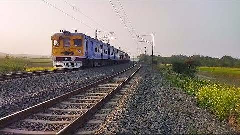 Katwa-Howrah ICF & Howrah-Katwa EMU Local Passing At Beautiful Curved