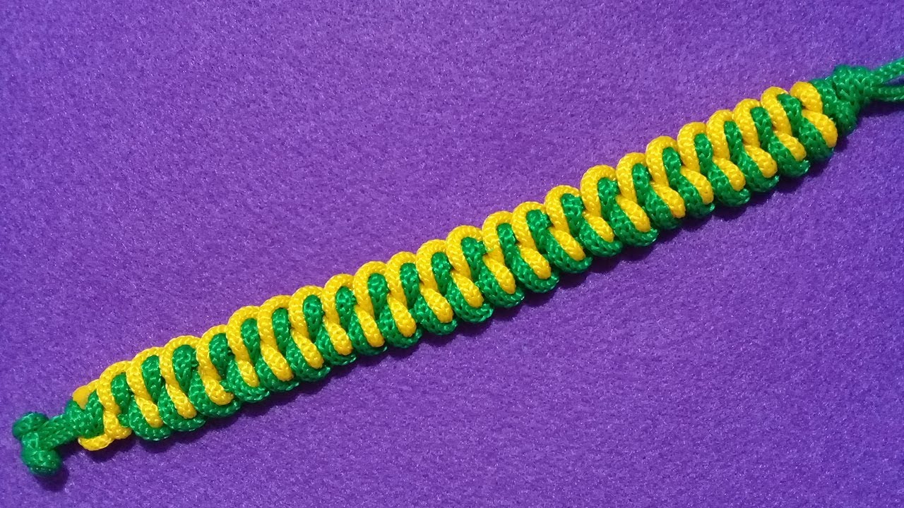Membuat gelang motif selingkuh dari tali  kur  Diy Macrame 