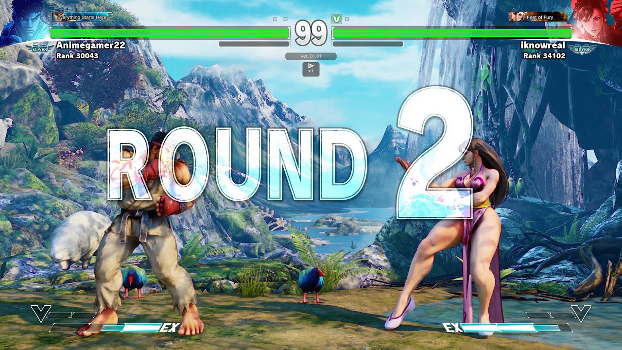 Street Fighter V AnimeGamer22 Ryu vs iknowreal Chun li