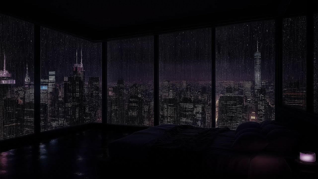 Ad-Free Rain Sounds for Sleeping 🌧️ | A Million-Dollar NYC Apartment