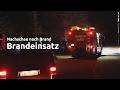 Feuerwehr bei Kontrolle nach Brand bei einem Wohngebäude in Krenglbach im Einsatz