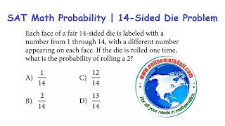 SAT Math Probability | 14-Sided Die Problem