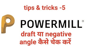 Negative (draft angle) kese check kre - Autodesk powermill