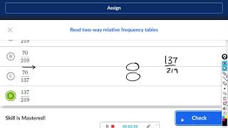 Read two way relative frequency tables : Khan Academy
