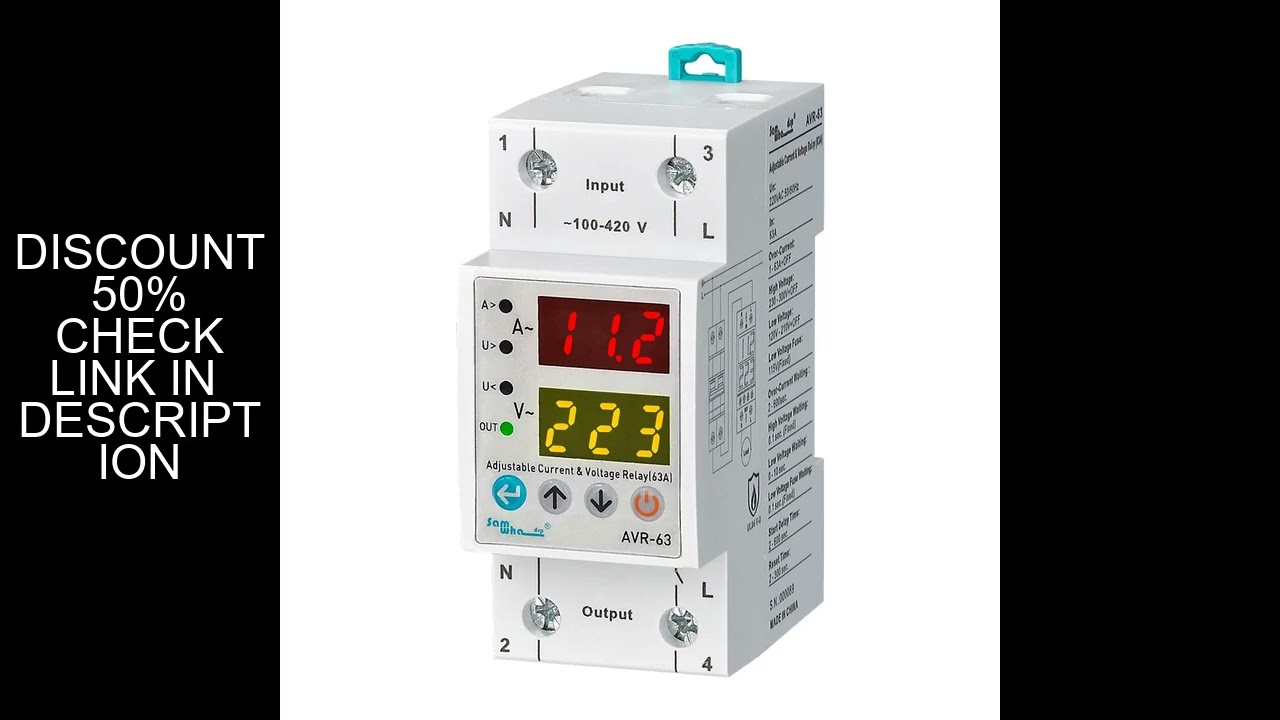 Samwha-Dsp AVR-XX Dual Display Adjustable Voltage and Over-current Protection Relay 40A,63A