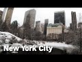 ⁴ᴷ⁶⁰Walking New York City: Snowing - Central Park South