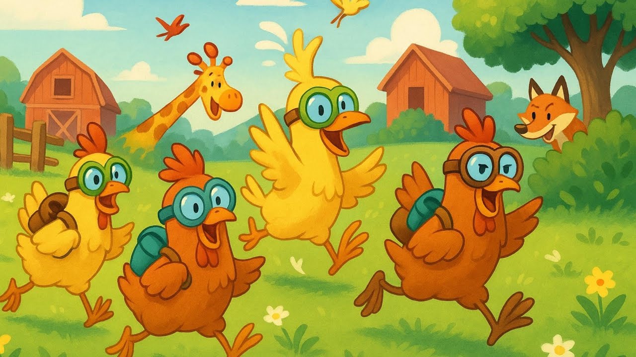 Tavuklar Firarda 🐔💨 | Macera Dolu Türkçe Çocuk Şarkısı | Pamuk Şeker Hikayeleri 