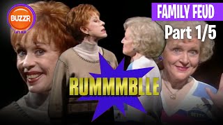 1995 Family Feud | Betty White vs. Carol Burnett HEAD to HEAD! Pt. 1 | BUZZR