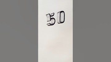 3D DRAWING NUMBERS - TRICK ART