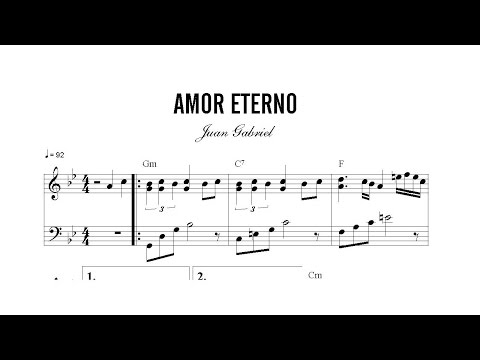 Partitura: Juan Gabriel - Amor Eterno | Clases de Produccion de Partituras