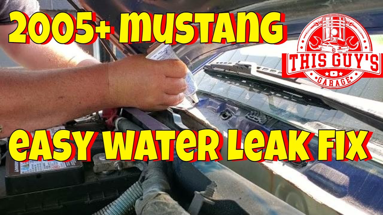 mustang water leak passengers side easy fix YouTube