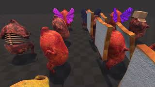 Fried chickens Animated | Unity asset store | SR studios Kerala. #3d #unity3d #character #lowpoly 