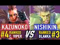 SF6 🤜 KAZUNOKO (#4 Ranked C. Viper) vs NISHIKIN (#3 Ranked Blanka) 🤛 SF6 High Level Gameplay