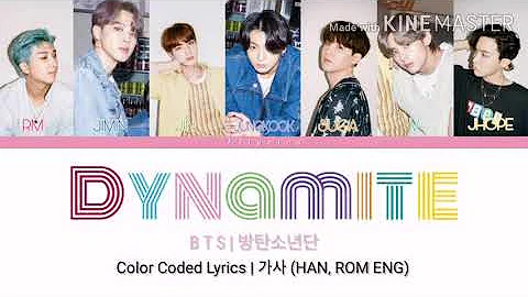 BTS Dynamite (방탄소년단 다이너마이트 가사) Color Coded Lyrics (Han, Rom, Eng) Lilyrics