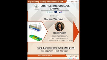 Webinar on Basic Reservoir Simulation By Yogashri Pradhan 2021