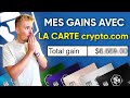 Carte crypto com combien elle ma rapport en 1 an  je ne my attendais pas 