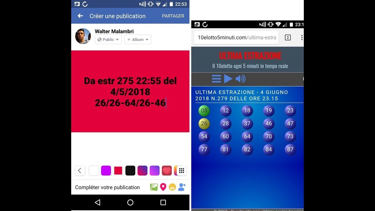 Metodo Per Vincere Al 10elotto 5 Minuti Con Prove Su Facebook Youtube